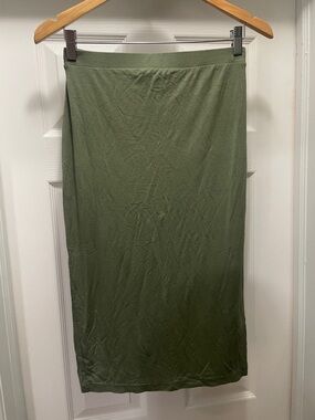 ASOS Olive Midi Pencil Skirt